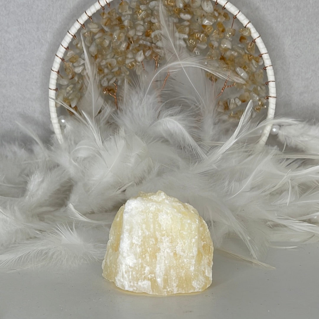 Orange calcite raw