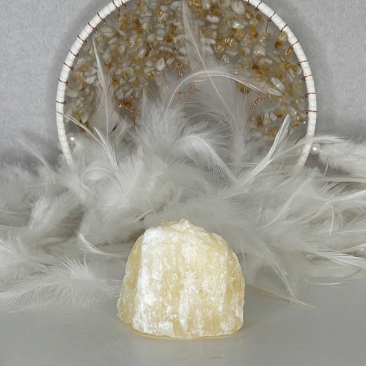 Orange calcite raw