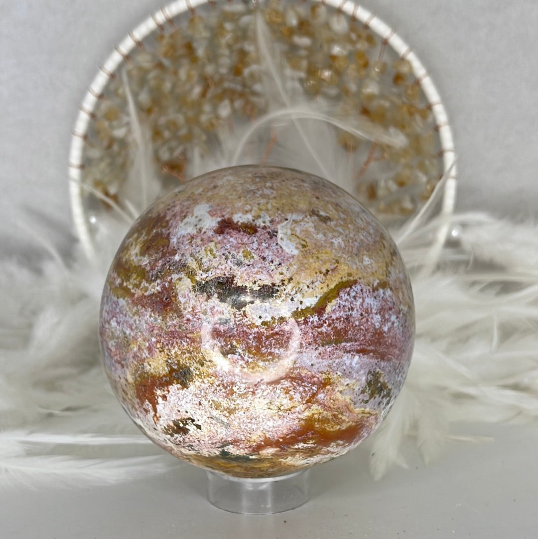 Ocean jasper sphere