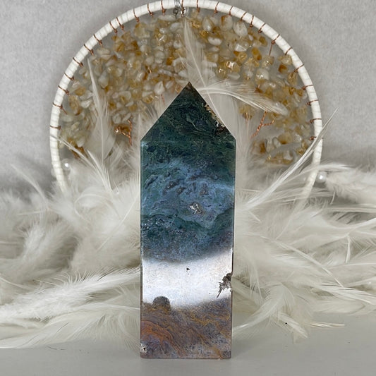 Moss agate tower