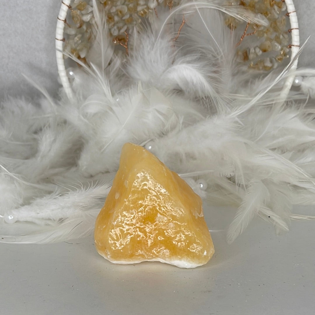 Orange calcite raw