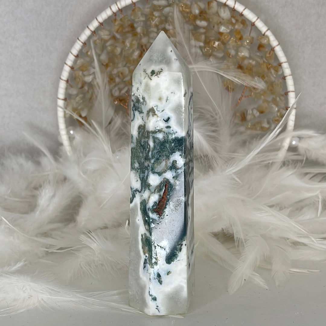 Moss agate tower